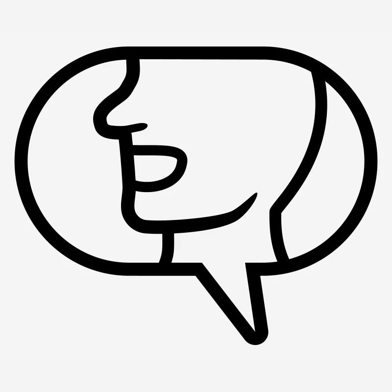 Simple icon communicate speech bubble