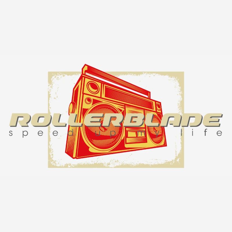 80s ghettoblaster rollerblader