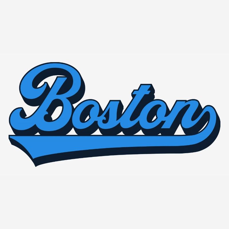 Boston Blue Script Rétro