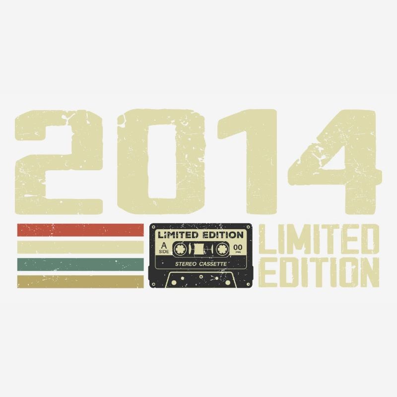 Né en 2014 - Vintage 2014 - 10e Anniversaire Rétro