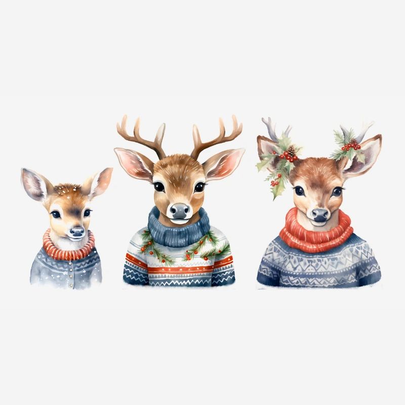 Trio de Pull de Cerf d’Hiver