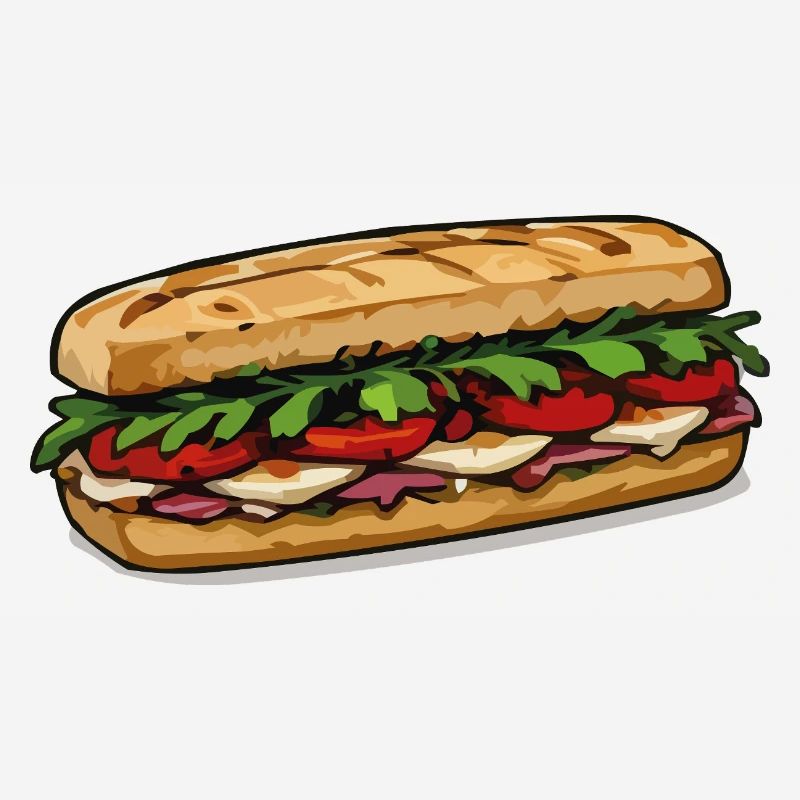 Fresh sandwich illustration design