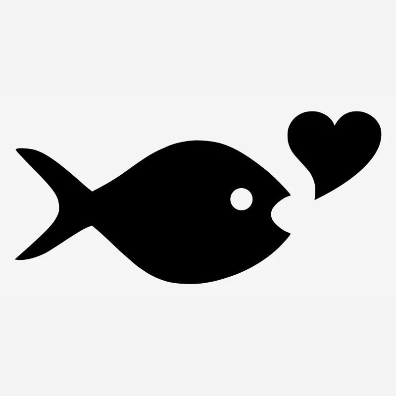 ★ couleurs de conception modifiables ★ poisson, coeur, bulle d'air