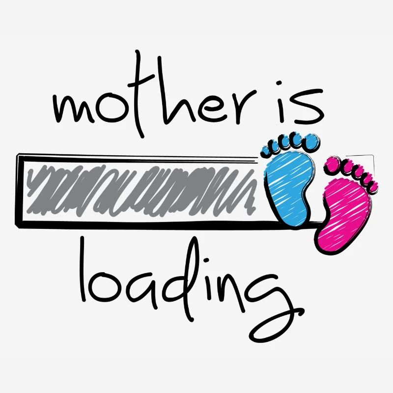 Slogan Mutter lädt. Vater wird Mutter