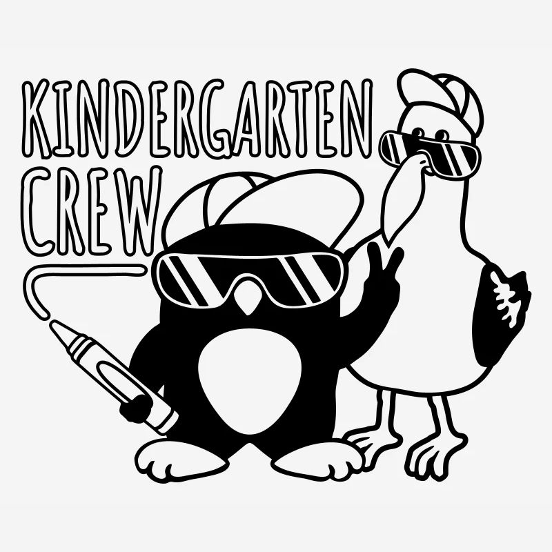 Pinguin Möwe Kindergarten Crew