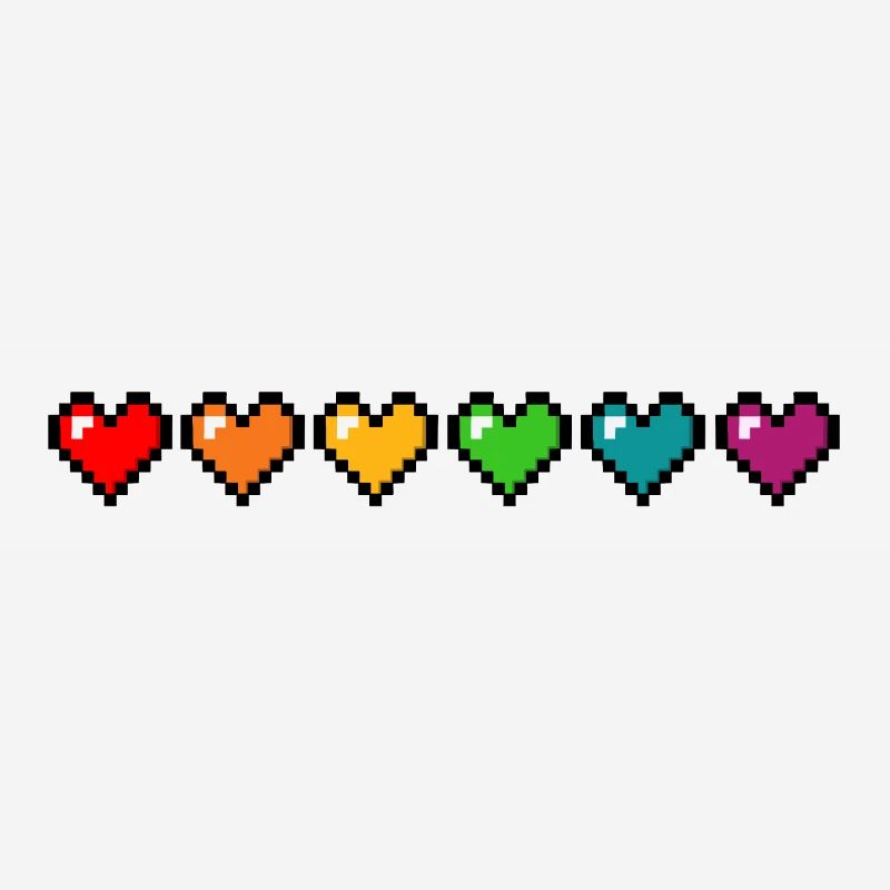 Cœurs Pride Pixel