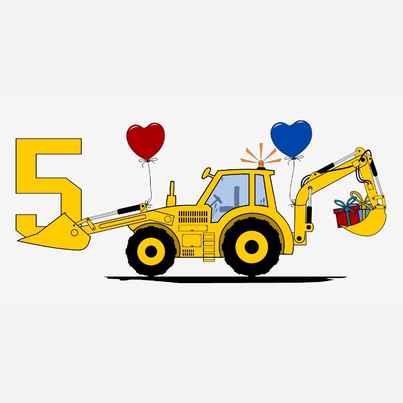 5th birthday excavator tractor