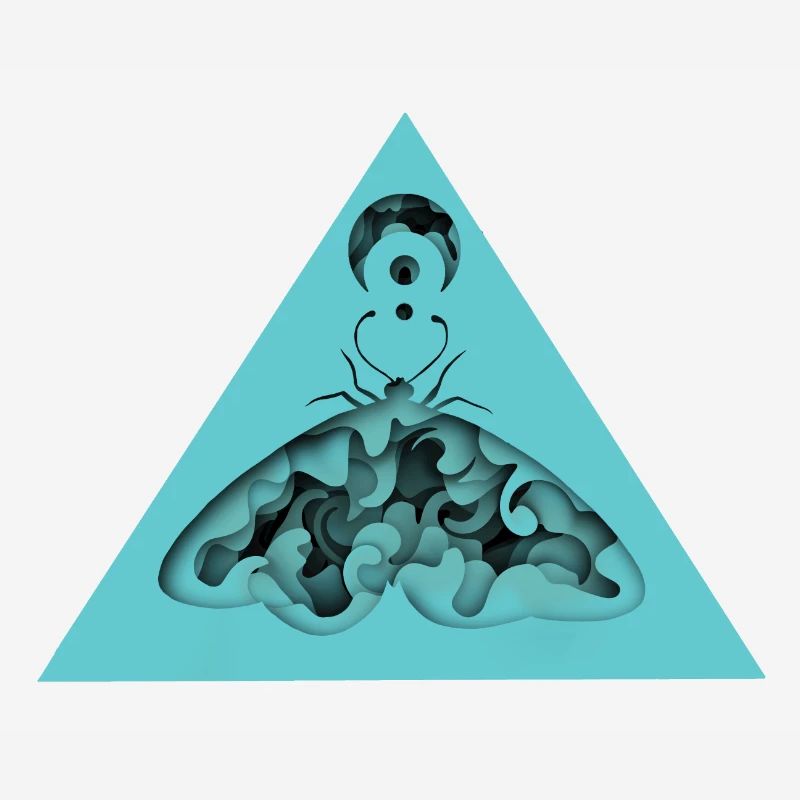 Infinity Moth - Boho Moths 3D Papercut Design