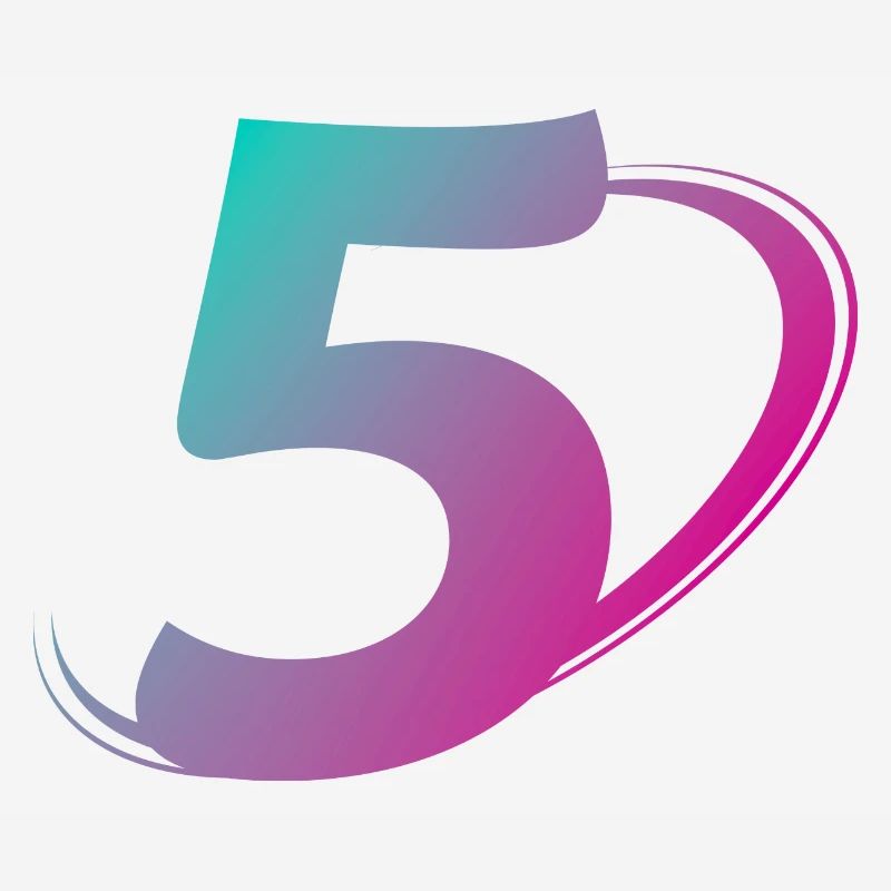 Numéro 5 multicolore