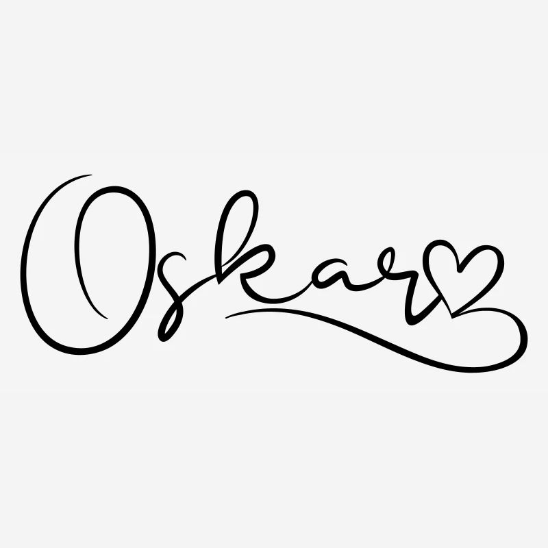 Oskar surname First name Heart décor