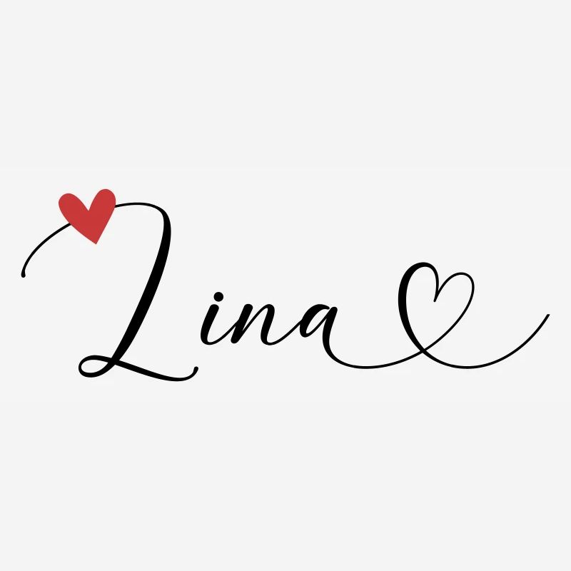 Lina Surname First name Calligraphy Heart