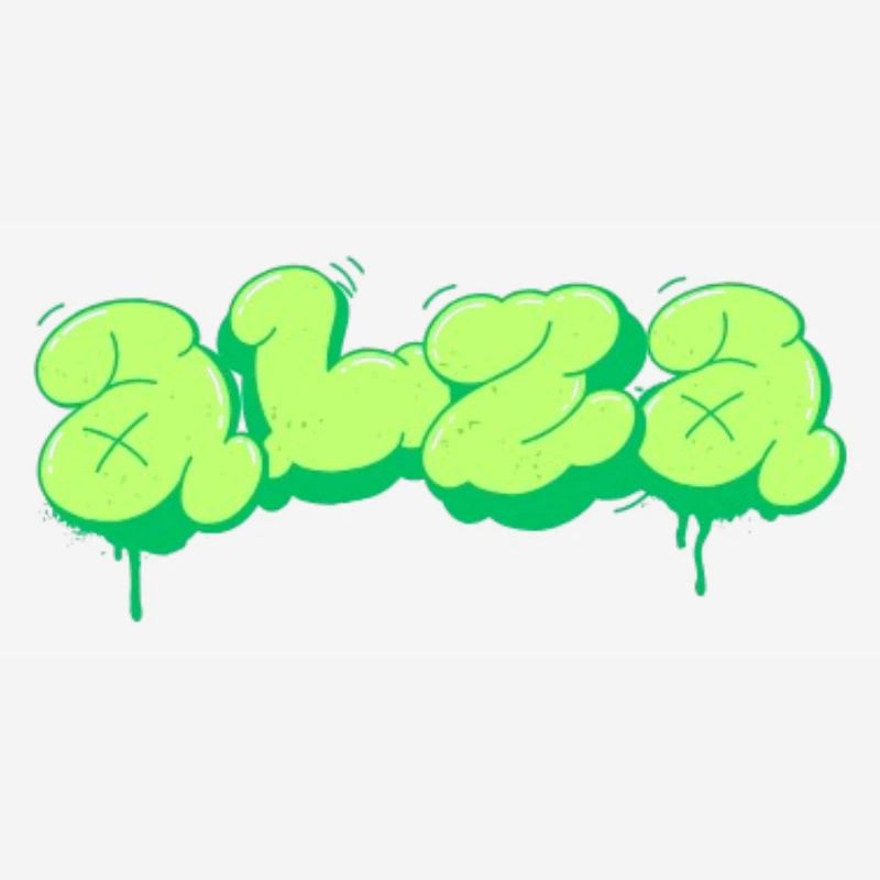 Conception de style graffiti vert vif