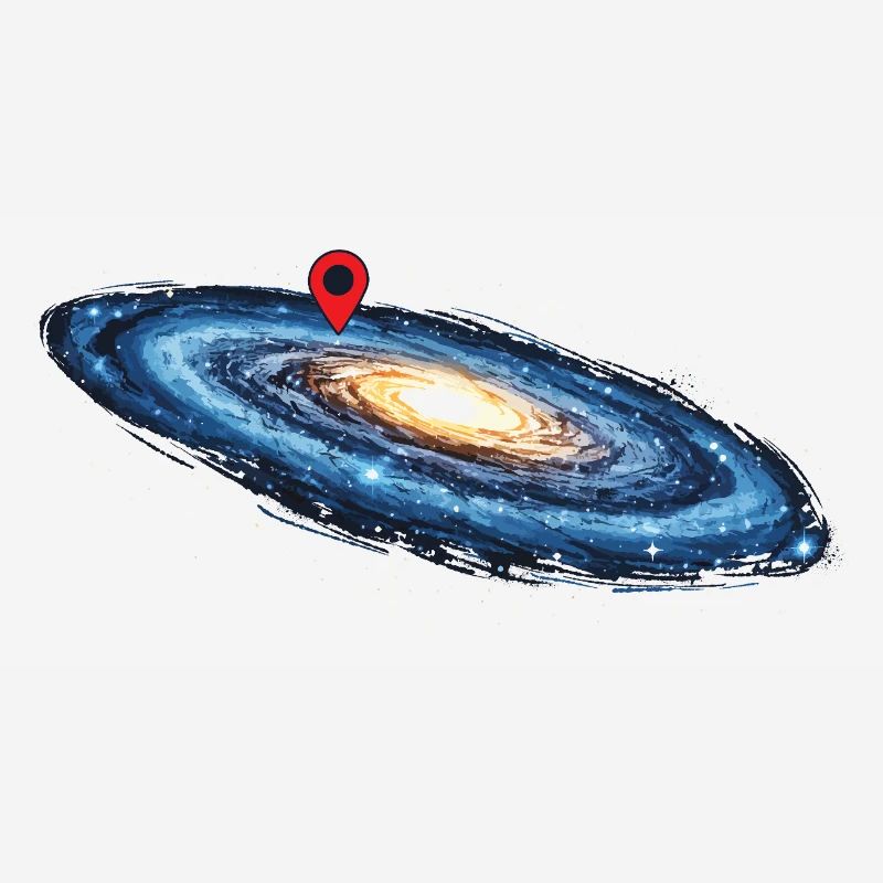 Séquence de localisation de la Voie lactée dans la galaxie spatiale