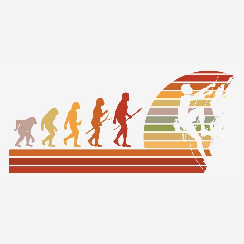 Evolution des Kletterns Retro Design