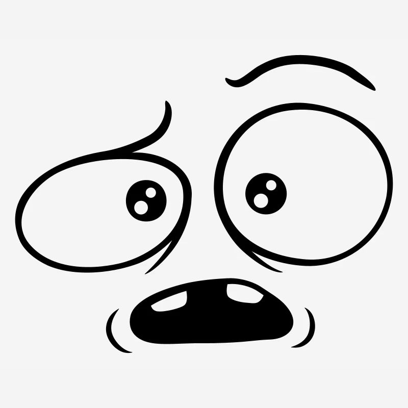 Confused skeptical comic face