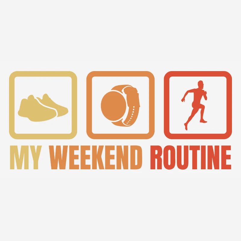 Läufer Wochenendroutine