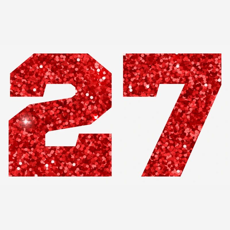 Nummer 27 Roter Glitzer - 27-jähriges Jubiläum