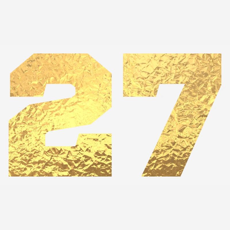 Nummer 27 Gold Glitter - 27-jähriges Jubiläum