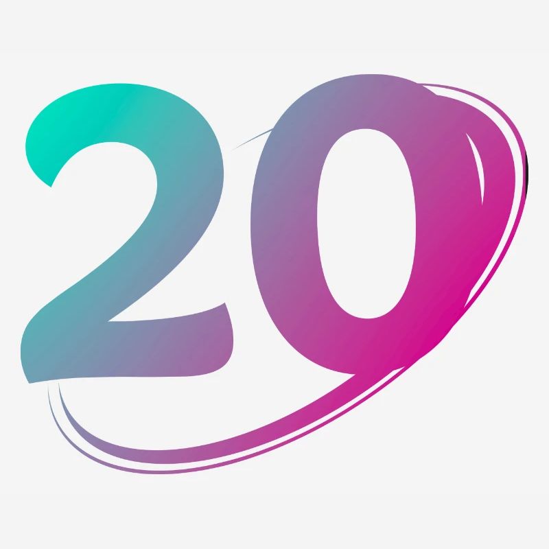 Number 20 multicolor