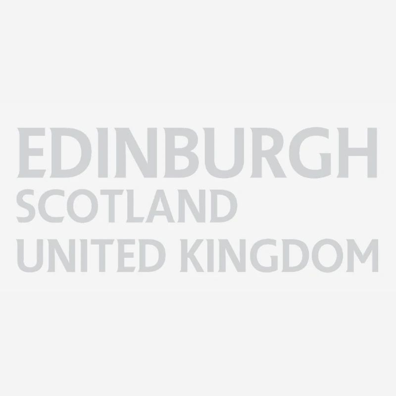 Édimbourg – Écosse Textdesign