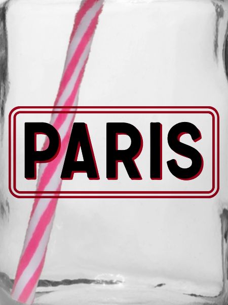 Pariser Red-Frame-Typografie