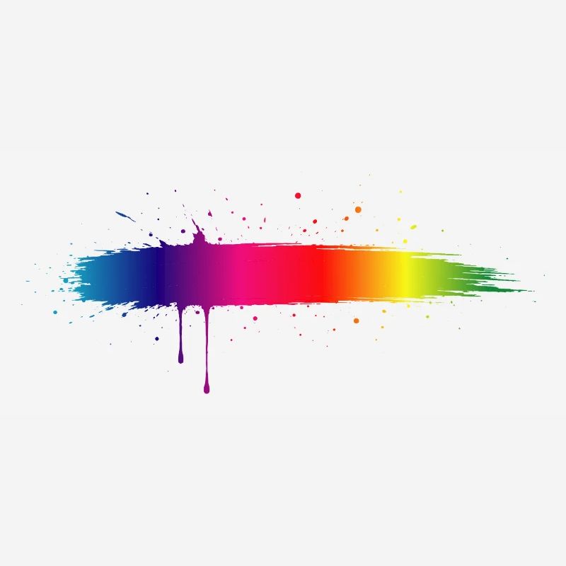 Rainbow Brush Stroke Gradient Splash