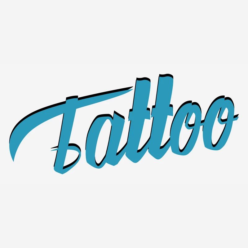 Tattoo Script in Teal