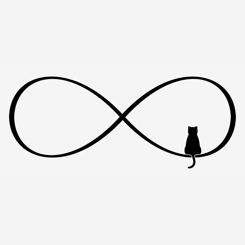 Infinity Sign Cat Love Gift