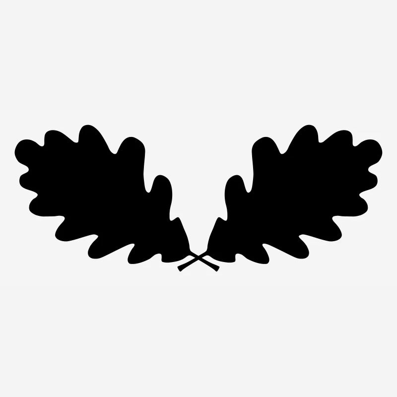 ★ Designfarben änderbar ★ Zwei Blätter einer Eiche