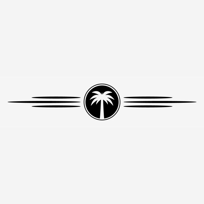 palm tree symbol icon stroke island