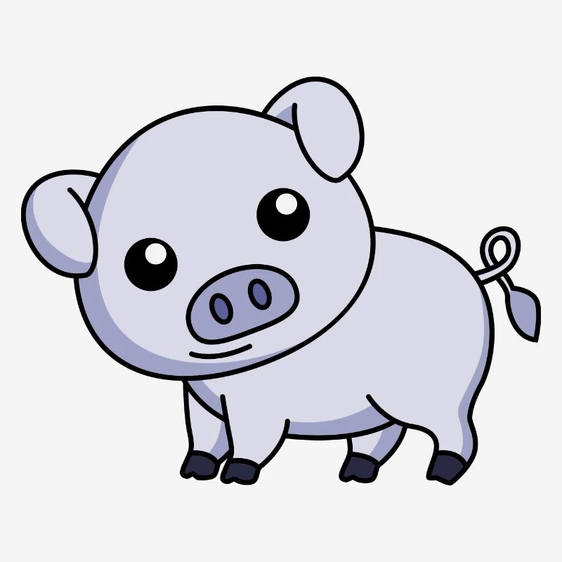 Schwein Comic Tier