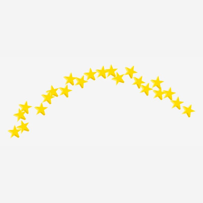 Stararc semicircle small 3D stars
