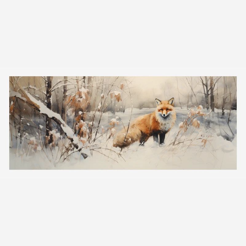 Fuchs Landschaft Schnee