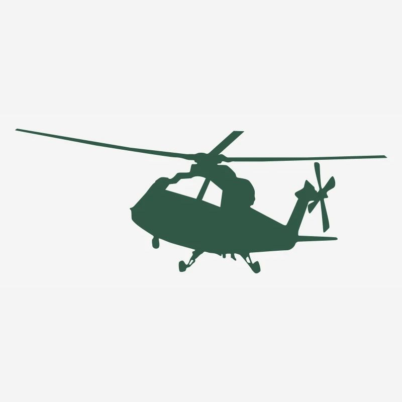 Silhouette d’hélicoptère vert