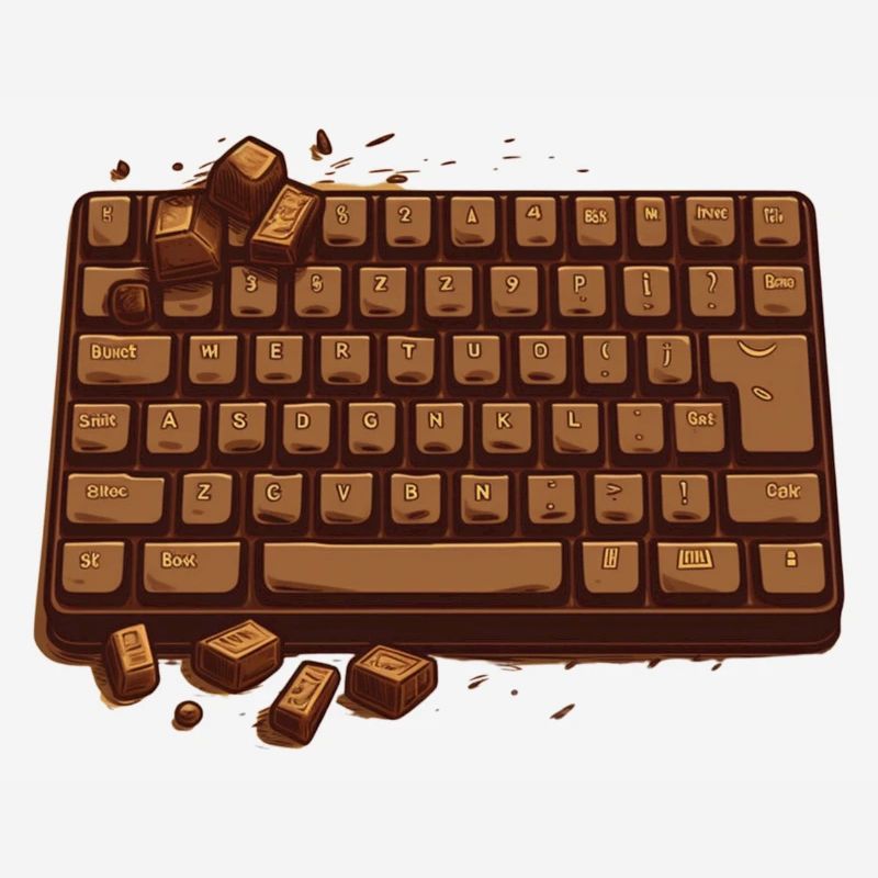 Clavier Chocolat PC Nerd wasd Touches Chocolat