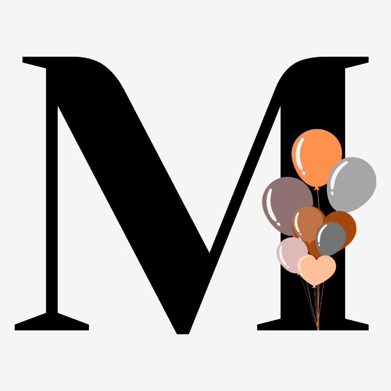 Buchstabe m Geburtstagsballon