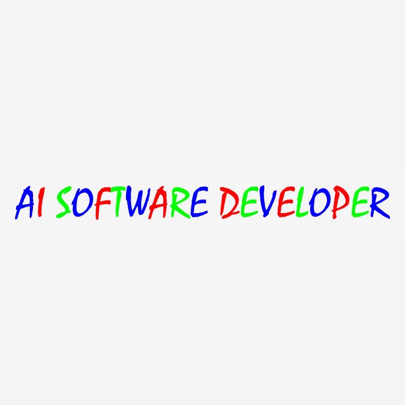 AI Software Developer – Bunte Typografie