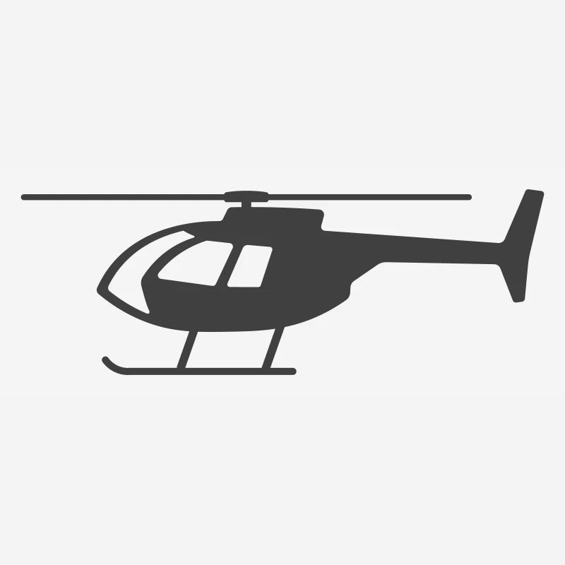Icône d’hélicoptère forme symbole silhouette. Aéronef