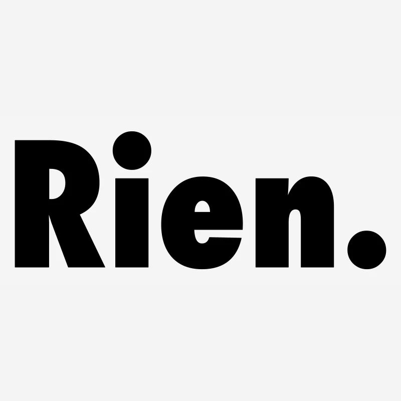 Nichts. Oder fast nichts satirischer Slogan Anti-Slogan