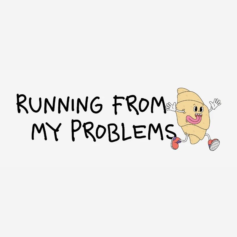 Running from My Problems – Retro Comic Humor
