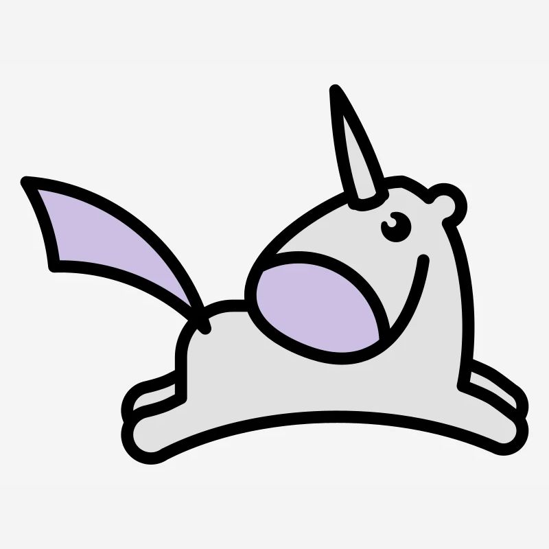 springendes Süßes Einhorn