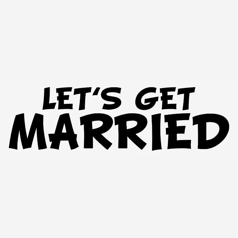 comic cartoon text lets get married