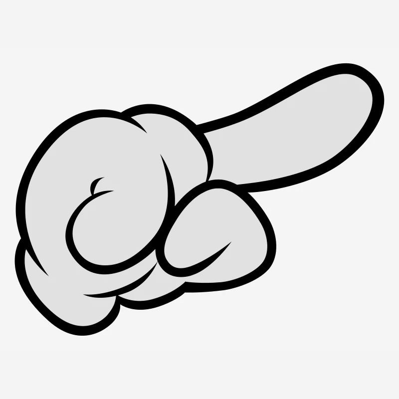 Comic Hand Pointing (Right)
