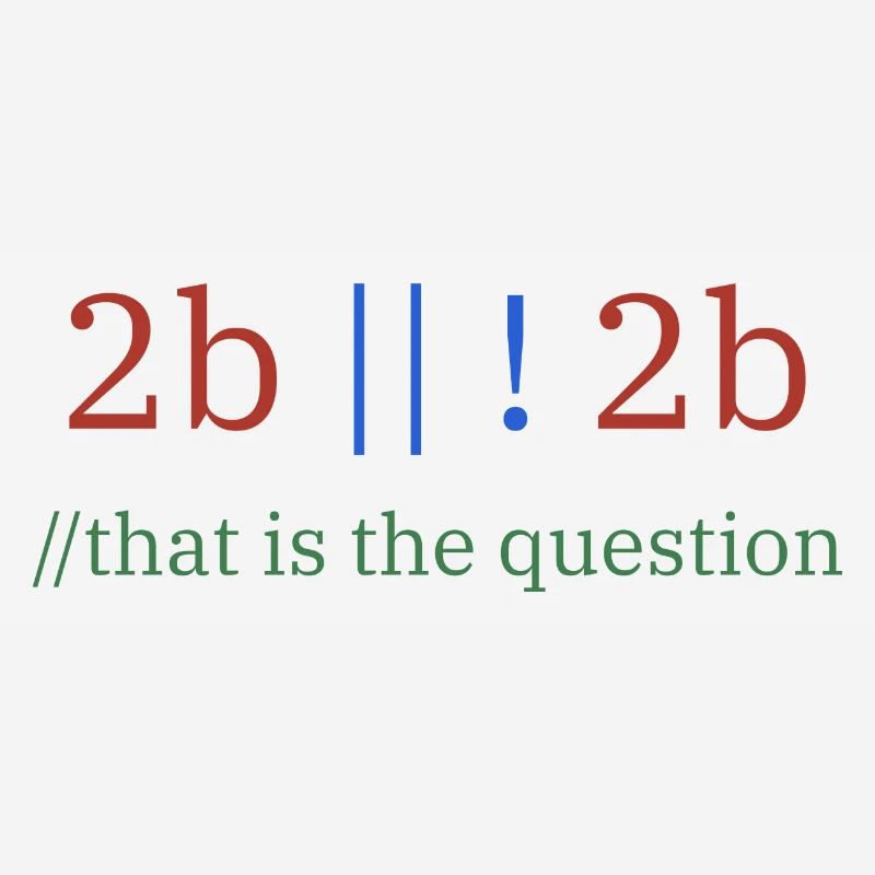 2b || !2b /Sein oder nicht sein/ Programmierer