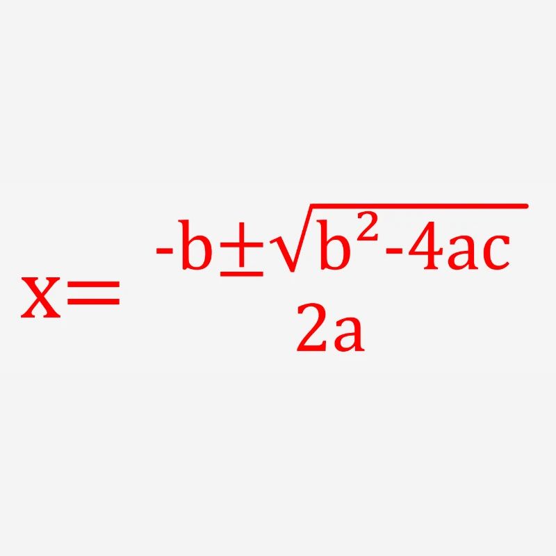 Quadratic Formula for Math class 2