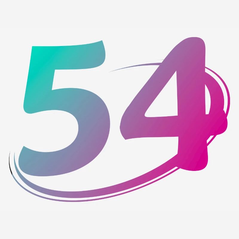 Numéro 54 multicolore