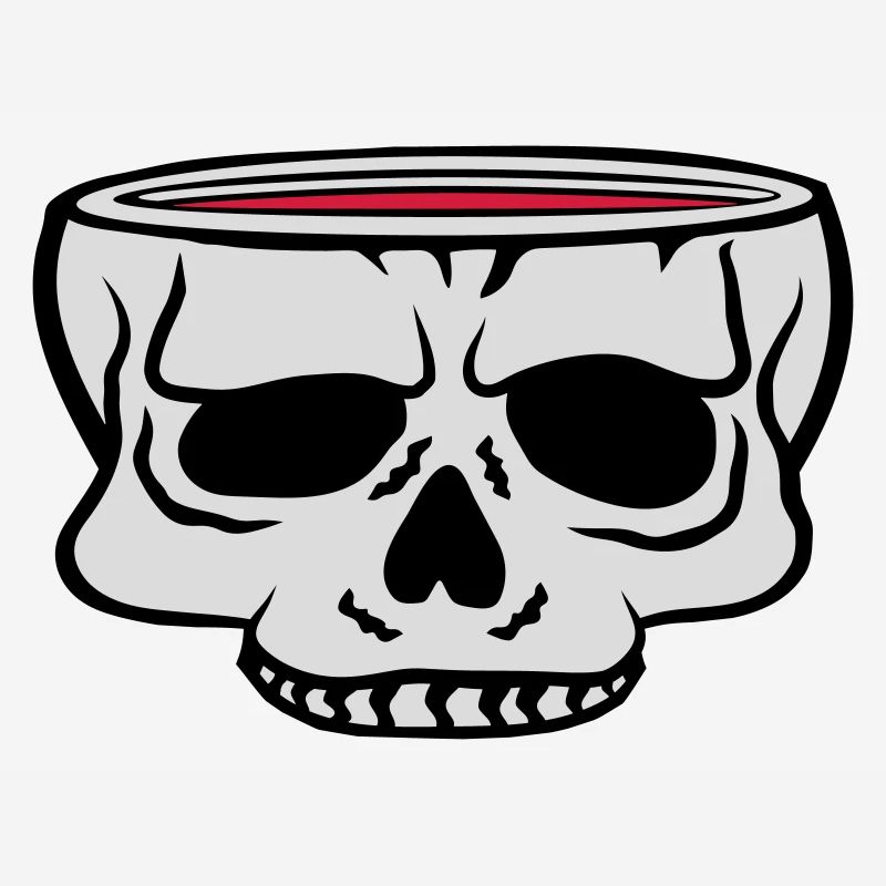 Cartoon Skull Cup Horror
