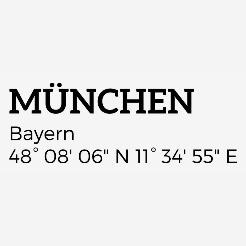 les coordonnées Munich Bavière