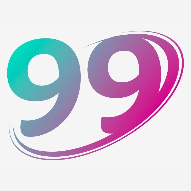 Numéro 99 multicolore