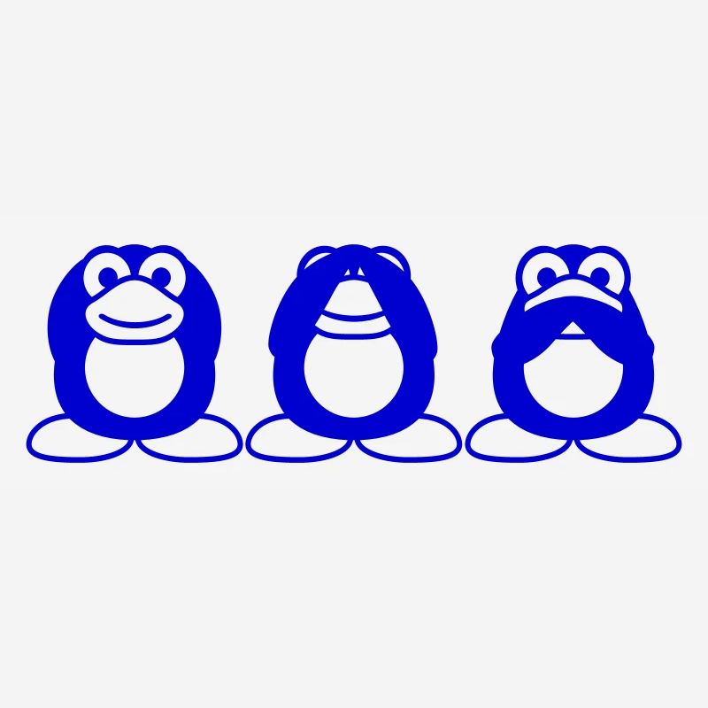 Three wise penguins don't hear anything say team